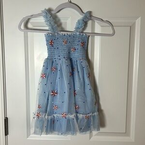 Truly Me Star Embroidered Blue Dress Multiple Sizes